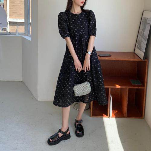 夏季烫金连衣裙，女装连衣裙，Y·Ben悦本