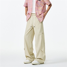 夏季新款户外宽松速干褶皱设计休闲伞兵裤B315-K25406-特p30控58，男装休闲裤，电商B315