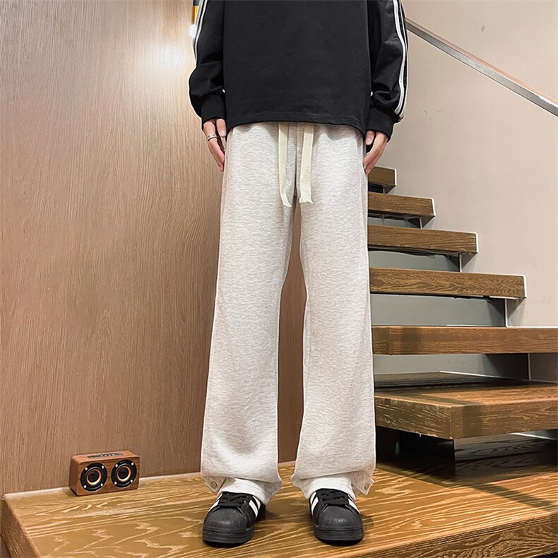 8XL-M特大码直筒卫裤运动裤子美式排扣阔腿裤重磅长裤KZ1919/P55,男装休闲裤,电商B238