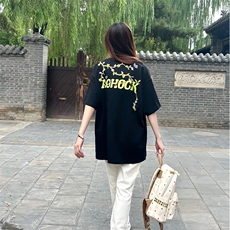 万针全刺绣工艺高品质260克双纱纯棉美式高街短袖T恤特P33，男装T恤，电商A486