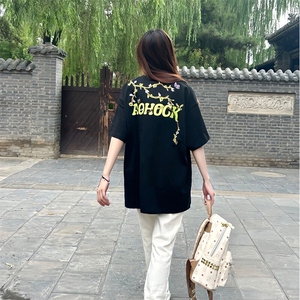 万针全刺绣工艺 高品质260克双纱纯棉美式高街短袖T恤 特P33图片