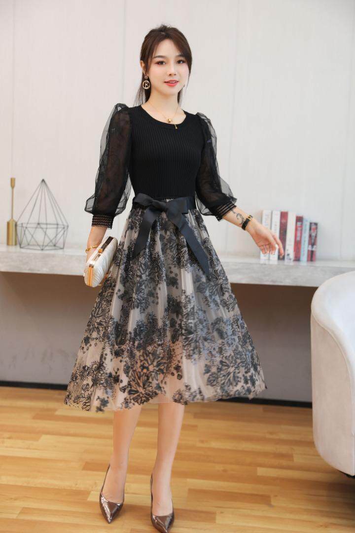 【上新】气质优雅减龄连衣裙，女装连衣裙，布丁花