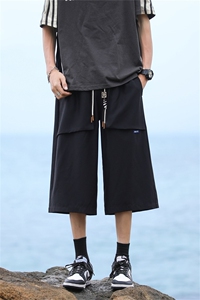 夏季百搭休闲裤七分裤简约潮流男裤风裤子A061-ED50072-p35图片