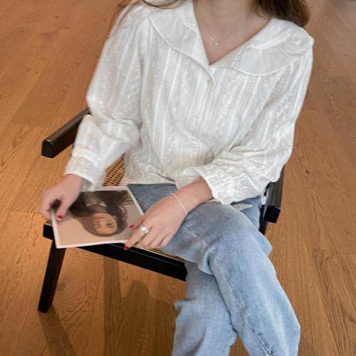 竖条棉布小衫，女装，TVMV(4F)