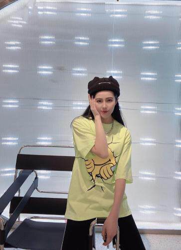 现货，韩版笑脸T～白色，粉色，果绿色～均码，女装，LOVELS