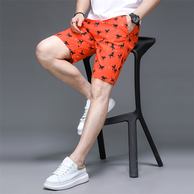 C233503钱塘2020-2夏季新款男士印花休闲裤时尚潮流短裤P49,男装休闲裤,钱塘207-2