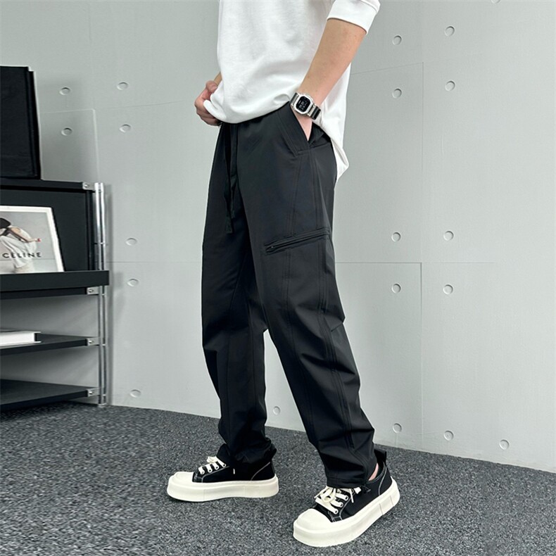 速干双拉链工装长裤男纯色百搭直筒休闲裤A329-K8708-P68,男装工装外套,电商A329