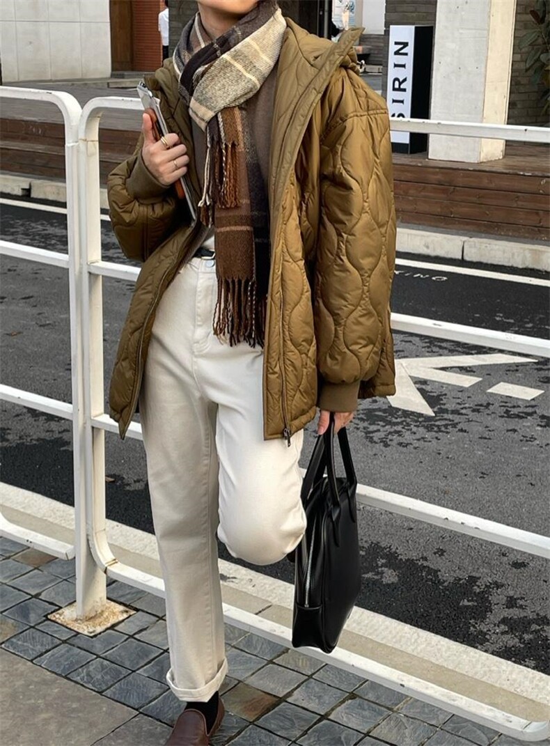 冬季·韩版带帽服，女装棉衣/棉服，hello september