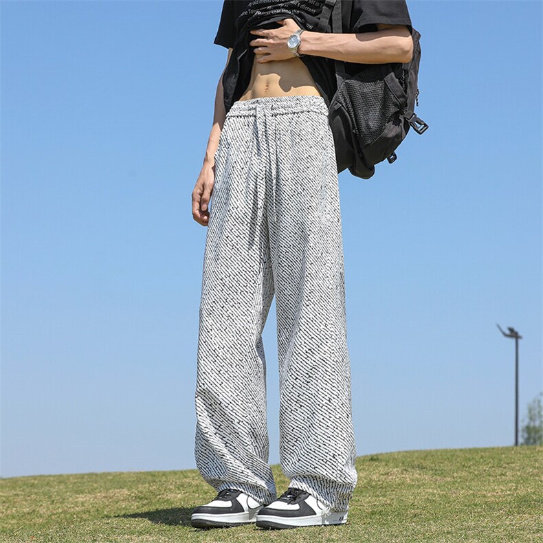 YK86043-P28控59.9聚酯纤维春夏垂坠感痞帅直筒休闲裤子男,男装休闲裤,电商A086-1
