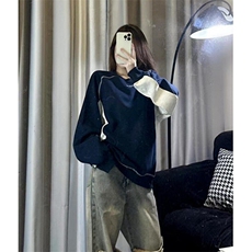 青少年春秋休闲潮流圆领高端拼接撞色圆领卫衣男士常规潮W17，男装卫衣，星座1116A（原606A-3）