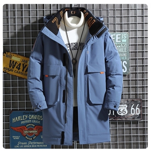 M-5XL外贸2025冬季羽绒服中长款加厚潮牌青少年冬工装外套8068P95图片