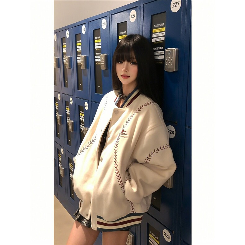 新款潮流冬季宽松棒球棉服男女同款小众美式休闲厚外套AMY503,男装棉衣,星座208-5