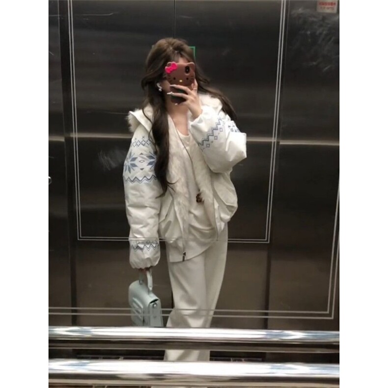 1506A/G78760/P94韩系时尚费尔岛印花毛领连帽棉服外套,男装棉衣,星座1506A