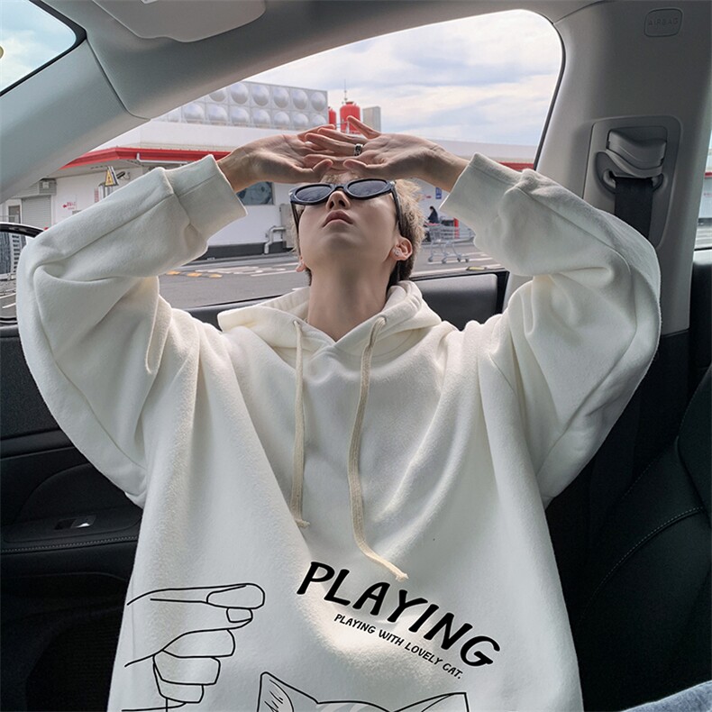 8XL连帽卫衣男大码胖子帽衫大号运动服WY2129-P35加绒款-P40,男装卫衣,电商A040
