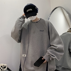 假两件卫衣男春秋季2024新款美式休闲刺绣XW021P45，男装卫衣，星座1116-2