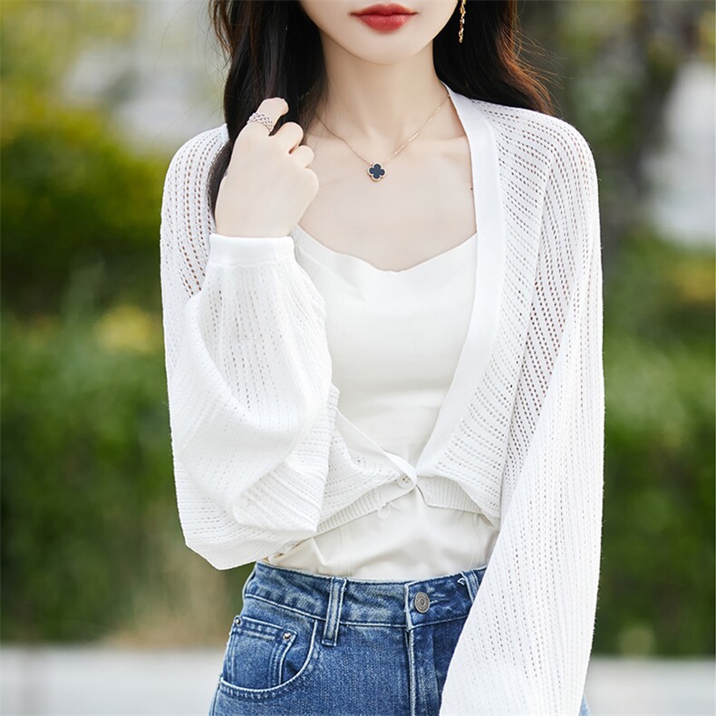针织开衫薄款女小披肩防晒2025新款长袖镂空蝙蝠袖开衫连衣裙外搭,饰品披肩,斯美雅安迪绒