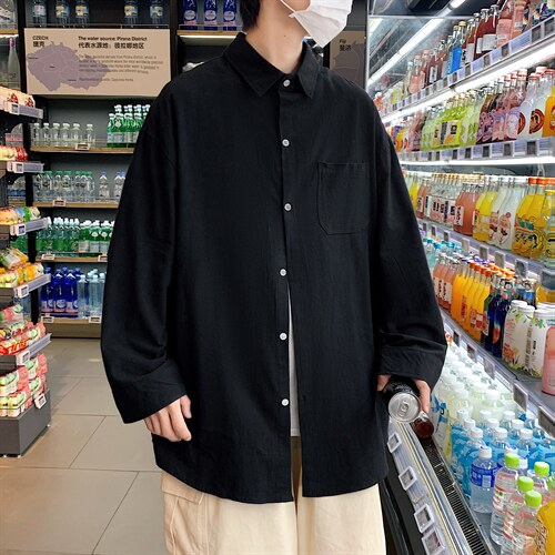 CS15111-P38 长袖衬衫男士大码宽松衬衣男寸衫男寸衣图片