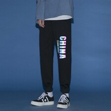！21春季新款印花男士运动裤学生百搭潮流休闲长裤WK222P35，男装休闲裤，电商B220