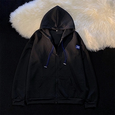 华夫格连帽卫衣男美式oversize潮牌秋冬外套情侣上衣JK0563-P40，男装夹克，星座308B-1