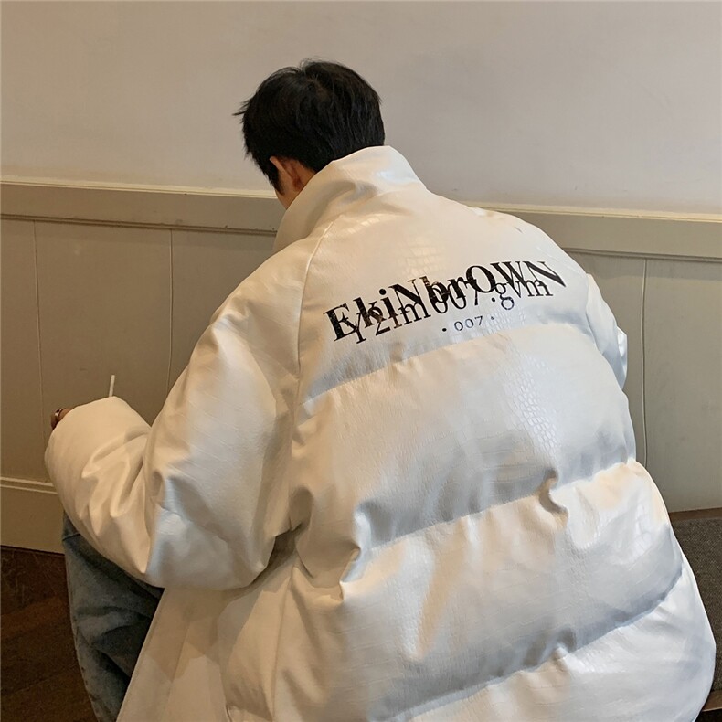 1港风鳄鱼纹手塞棉大码M-5XL夹克PU皮棉服外套男8507P120控158，男装夹克，星座226-2