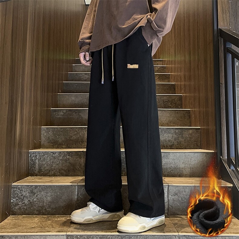 美式高街牛仔裤秋冬加绒加厚直筒百搭潮流宽松裤子G7130/特P50,男装牛仔裤,电商D202-1