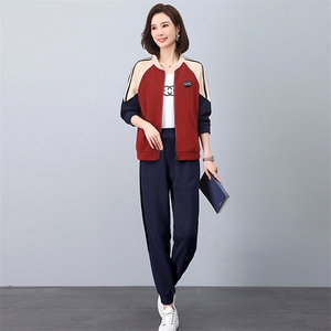 运动装套装女2025新款中老年女装时尚休闲中年妈妈运动服两件套装图片