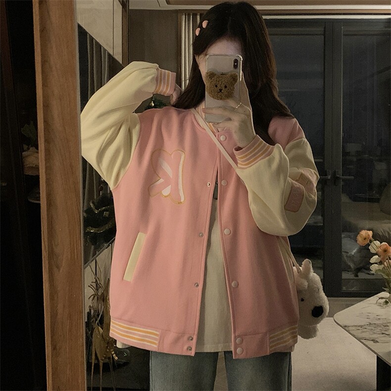 C882-P100春季新款卫衣学生情侣彩色重工+刺绣棒球服休闲潮流外套,女装短外套,星座911-2(原星座613-2）