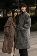 高级感情侣装秋冬中长款毛呢大衣男女韩系炸街风衣外套F639-P138，男装风衣，星座812