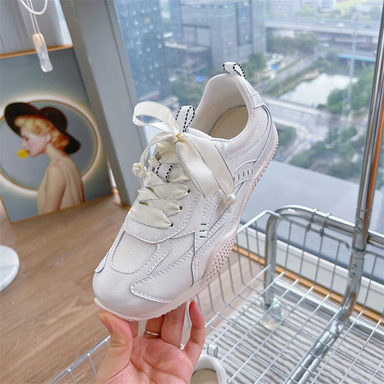 真皮运动鞋女2024新款夏季女鞋平底透气阿甘鞋休闲百搭芭蕾德训鞋,女鞋休闲鞋,电商A223