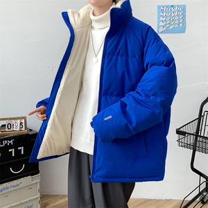 冬季青少年加绒加厚立领棉衣绒里棉服港风外套男士8801-P75控价98