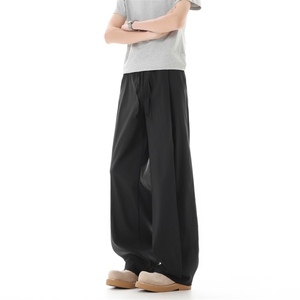 1506-1/KP260351/P50冰丝休闲裤男薄款2026新款夏季垂感裤子百搭图片