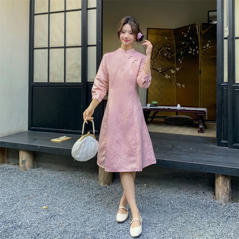 2026年春季女装女士精品唐装民族服装舞台服装唐装,女装连衣裙,凡歌灵