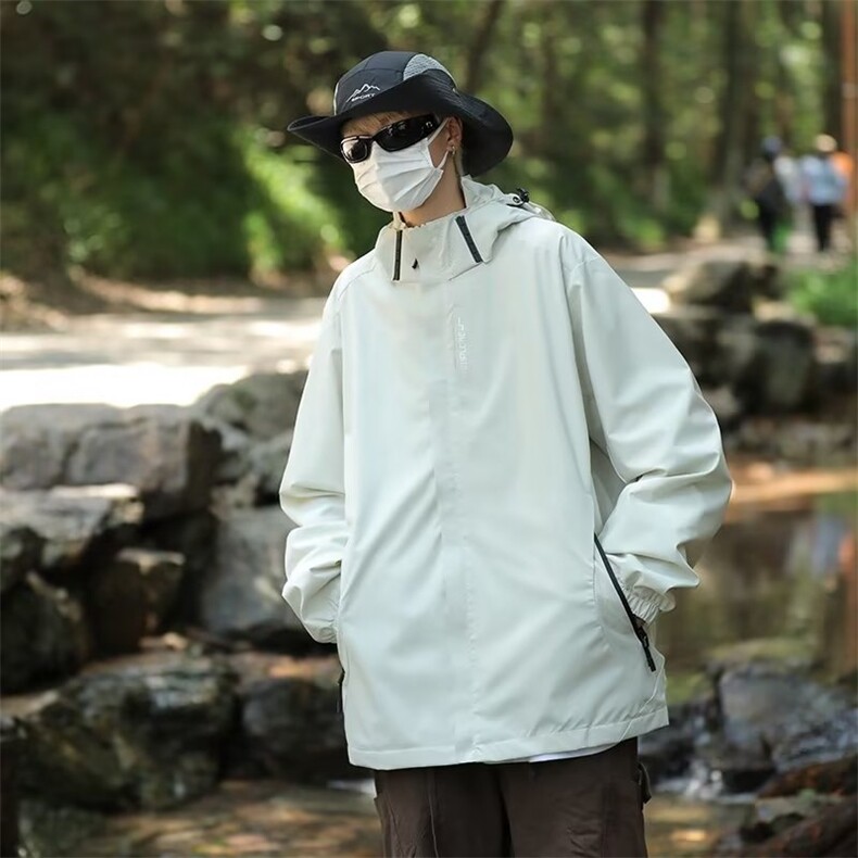 美式机能冲锋衣外套男春秋季潮牌宽松山系登山服连帽夹克CF55-P63,男装夹克,星座1008