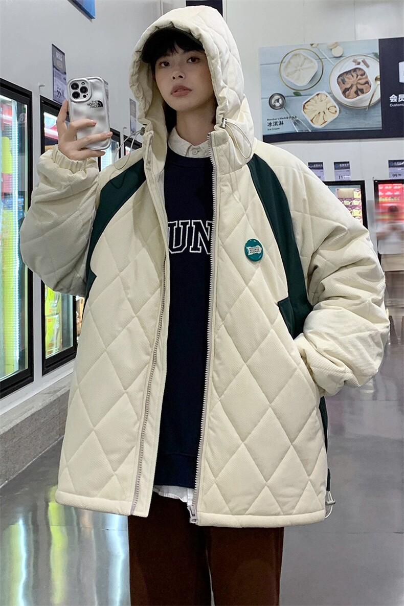 冬上新加棉加厚棉服潮中性风连帽棉衣外套男女8330-P115控价158,男装棉衣,电商A441-1