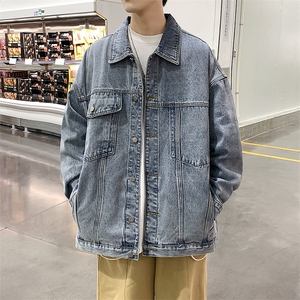 大货2万件 2023新款高街痞帅宽松男士牛仔夹克JK828-P68图片