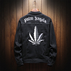 2021春秋款黑色牛仔夹克修身外套刺绣牛仔衣男QT6027-88917，男装夹克，电商D218