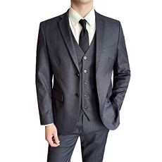 高品质商务休闲微弹西装三件套，男装西服套装，电商D210
