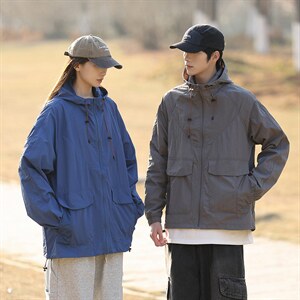 男士防晒衣连帽情侣休闲外套宽松夹克春夏户外潮流A266-FS001-P35，男装防晒衣，电商A266