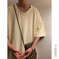 新款短袖男港风暖光夏季T恤休闲百搭假两件T恤男上衣TC3138-P30，男装T恤，星座717