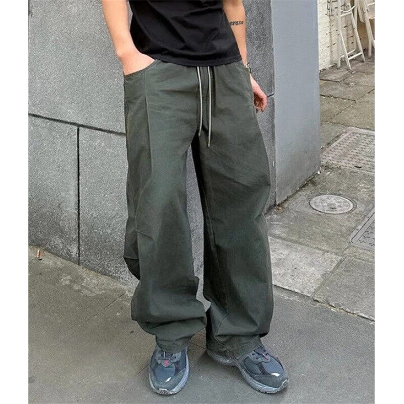 文艺潮流新款夏季复古痞帅风伞兵弯刀长裤纯棉ins百搭气质KG110,男装休闲裤,星座1116A（原606A-3）