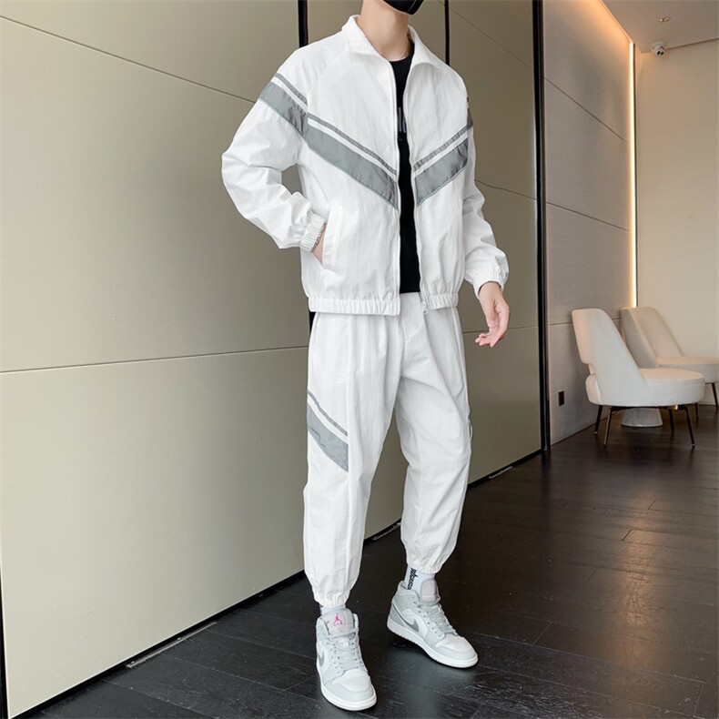 秋季新款两件套装男潮牌休闲运动衣服一套潮流韩版TZ0502-P110,男装休闲套装,星座308B-2