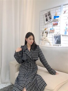 DINO BlENS/秋款上新 经典格子风衣 三色四,女装风衣,迪诺比亚