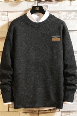 加厚加绒毛衣男大码毛线衣男针织衫M19350-P45加绒款-P65砖墙，男装针织衫/毛衣，电商A040A