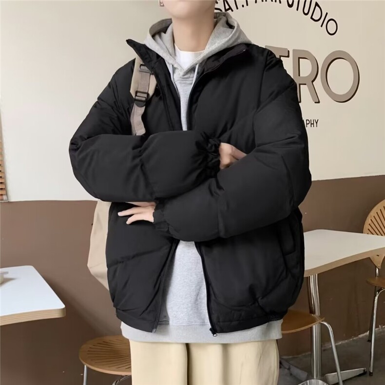 立领棉衣男冬季2024潮流宽松棉袄ins潮牌面包服学生棉服外套MC301,男装棉衣,星座506