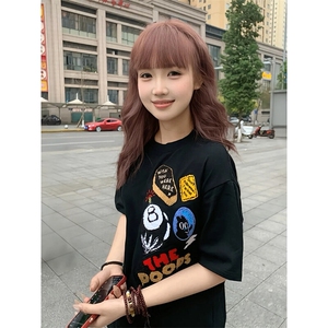 万针全刺绣工艺 得物抖音高品质260克纯棉双纱美式高街短袖T恤P33图片