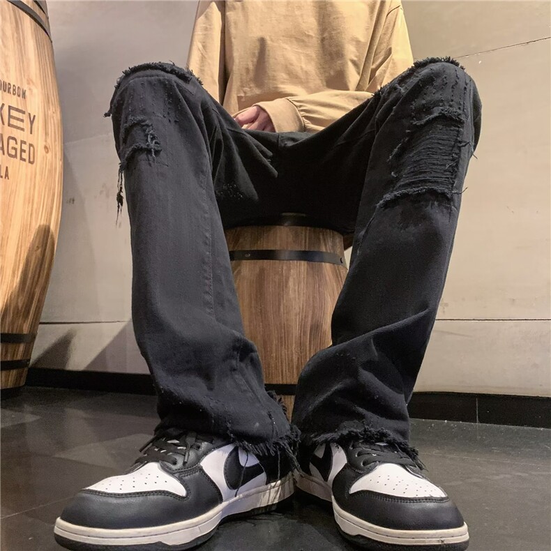 美式牛仔裤男春秋新款休闲直筒裤NC018P43,男装牛仔裤,星座1116-2