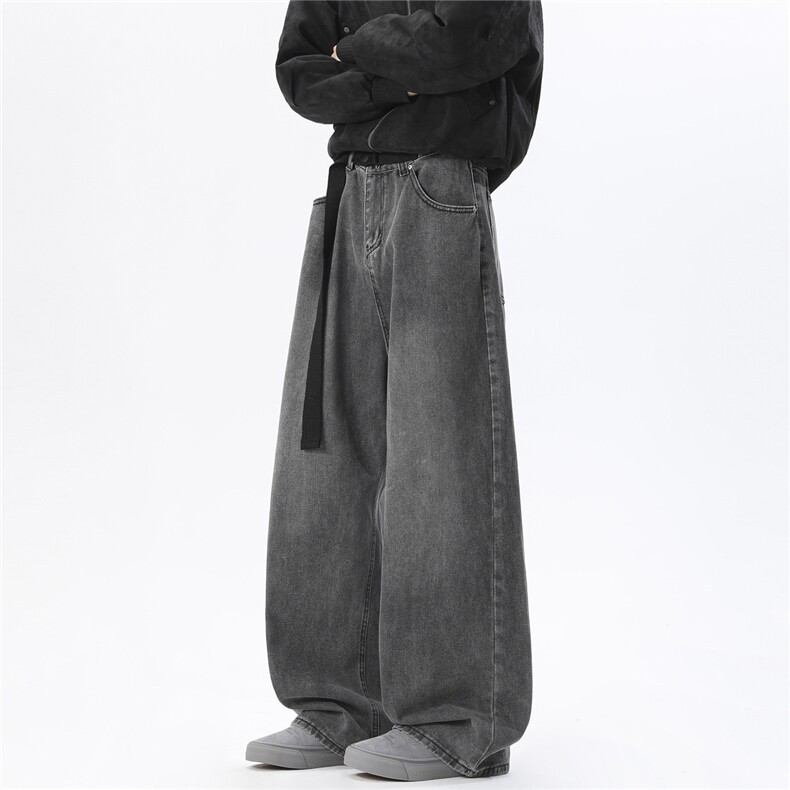 809B现货主推 宽松自带腰带牛仔裤  809B-CK58-P50图片