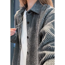 2025冬季新款港风女模大码长袖简约衬衫M-5XHC251078-特批24，男装衬衫，电商A022