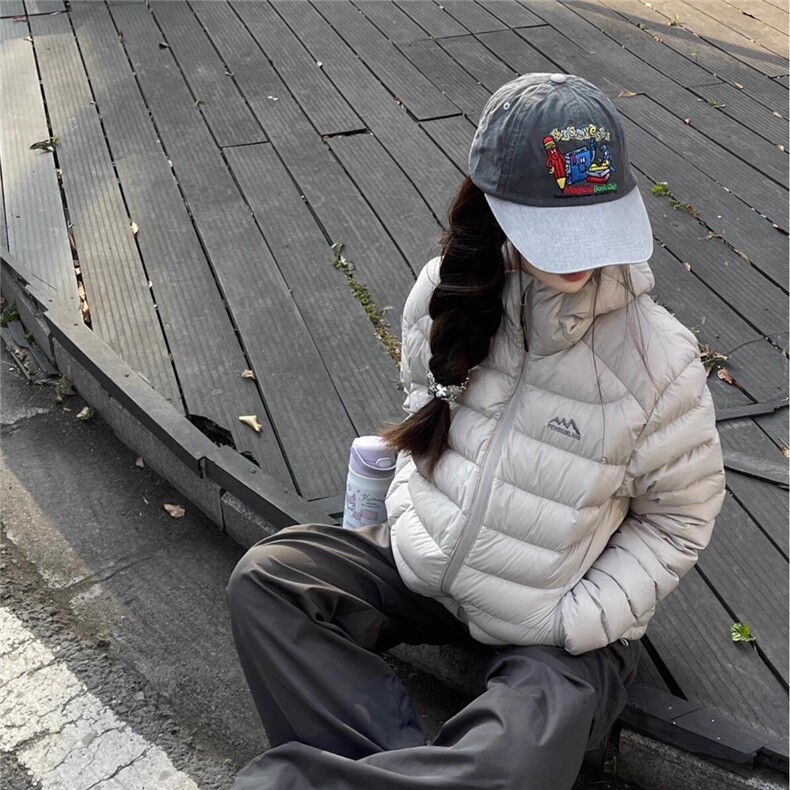 W585-P88 2025新款冬季排骨棉服女轻薄韩系显瘦短款高级感棉袄图片