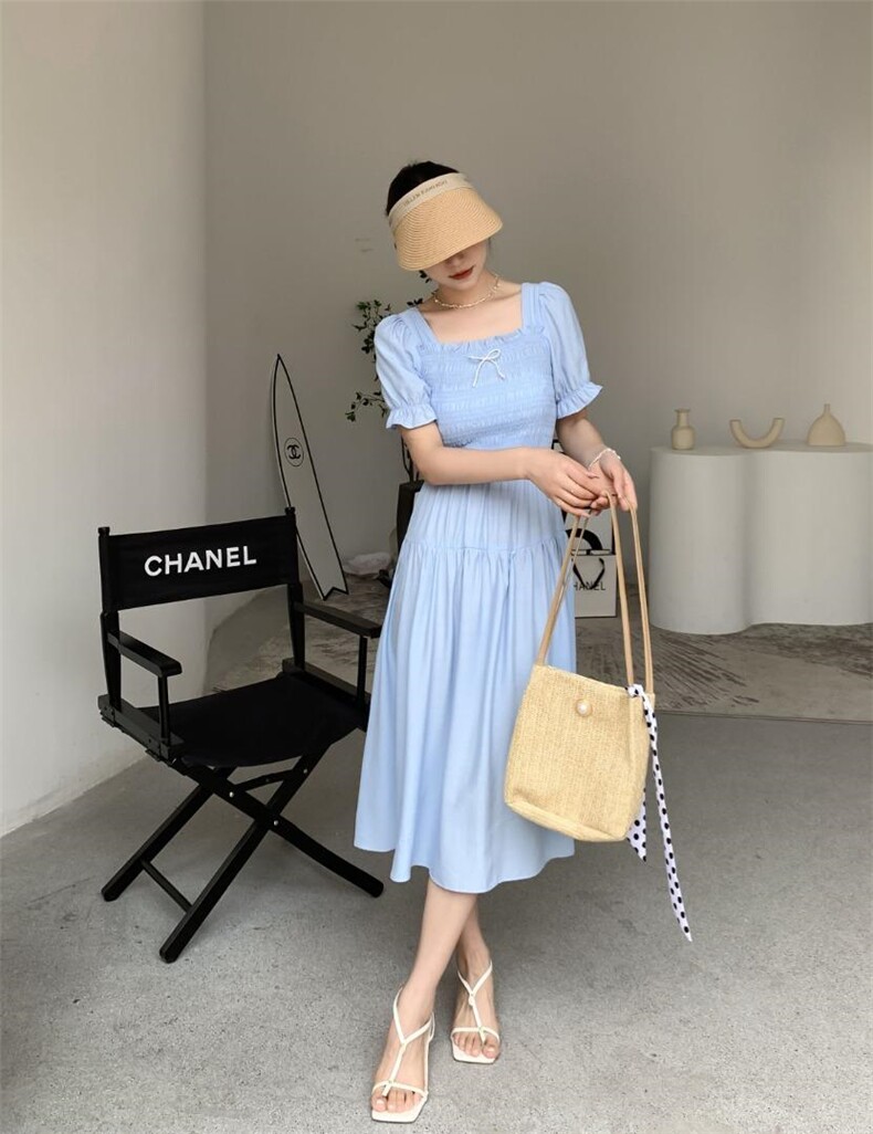 [现货]夏季气质收腰连衣裙，三色，三个尺码，女装连衣裙，依柏璐(1F)